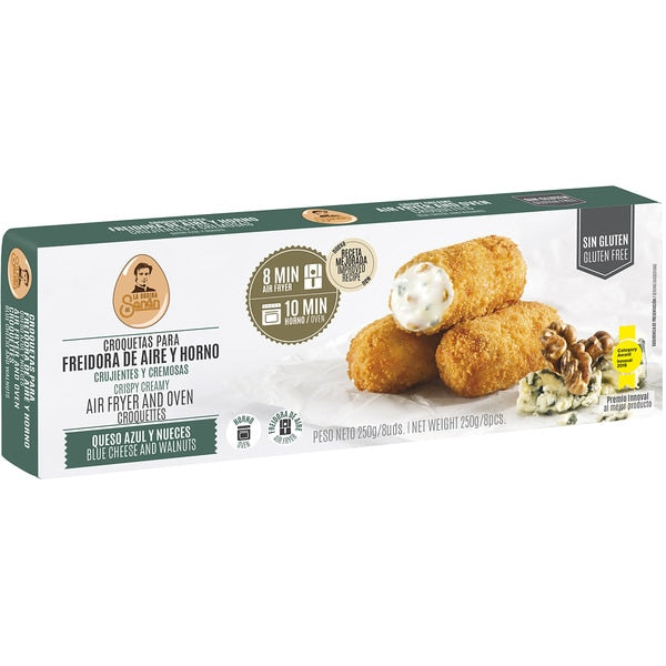 Blue Cheese & Walnuts Croquettes for Air Fryer & Oven - Croquetas Queso. La Cocina de Senén, 200g