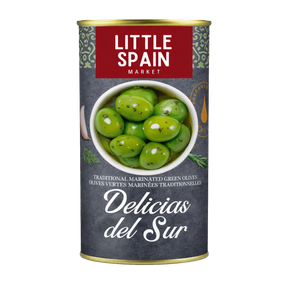 Marinated green olives - Aceitunas verdes Delicias del Sur. Little Spain, 350 ml - Solfarmers