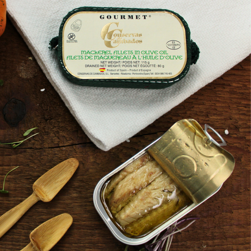 Gourmet Mackerel Fillet in Olive Oil. "Filete de Caballa en Aceite de Oliva". Conservas de Cambados - Solfarmers