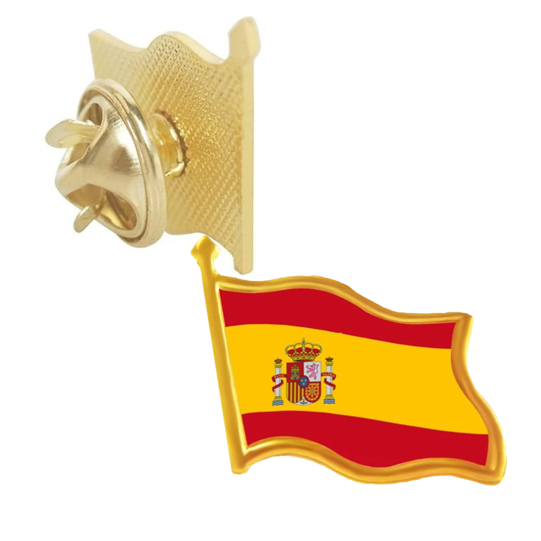 Metal Spain Flag Lapel Pin with Box - Solfarmers