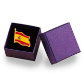 Metal Spain Flag Lapel Pin with Box - Solfarmers
