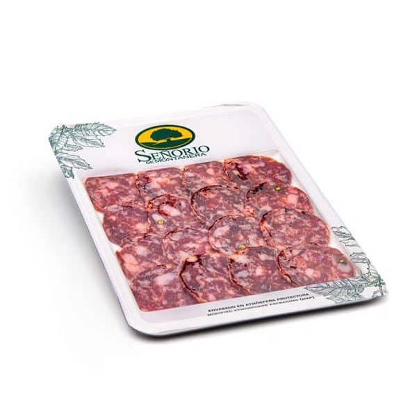 Iberian 100% AcornFed Dry Sausage - Salchichon Iberico bellota Señorio Montanera, Sliced 100g