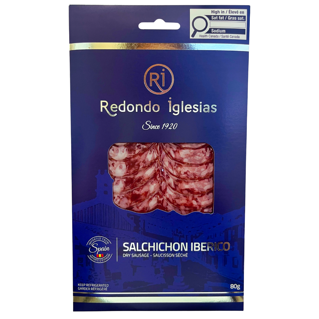 Iberian Dry Sausage Sliced - Salchichon Iberico lonchas. Redondo Iglesias, 80g