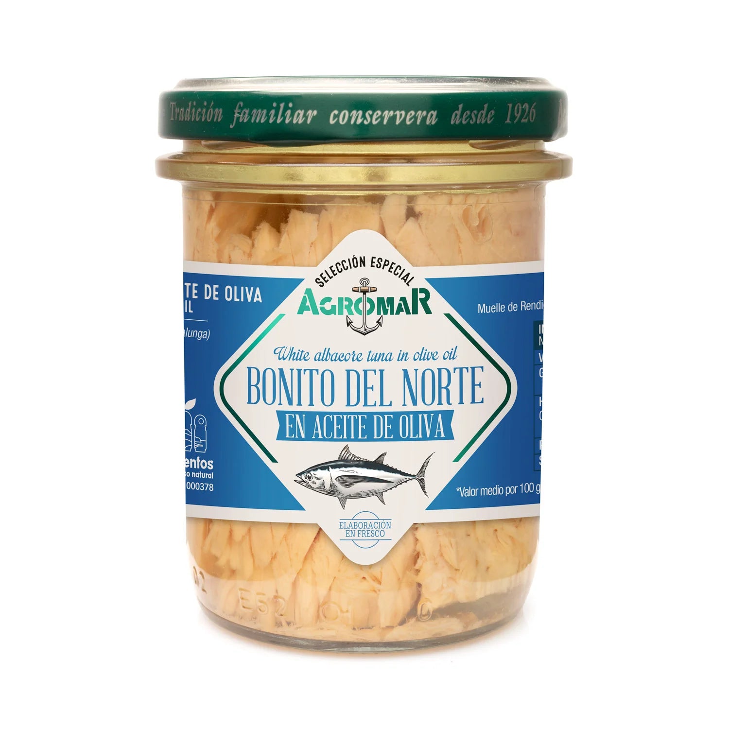 White Tuna in Olive Oil - Bonito del Norte en Aceite de Oliva. Agromar, 190 g