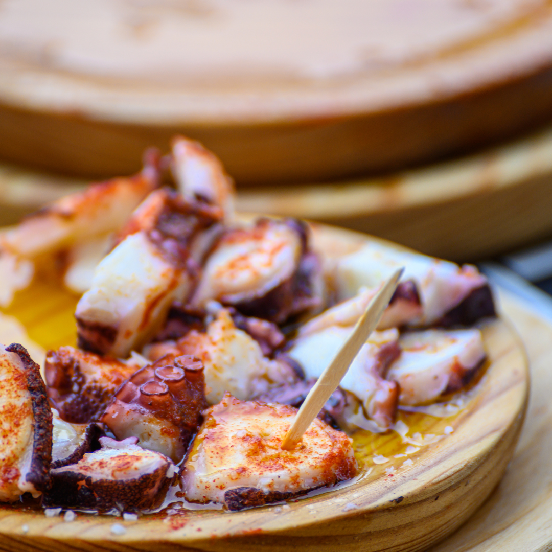 Octopus Special Wooden Plate - Plato para Pulpo, 18cm