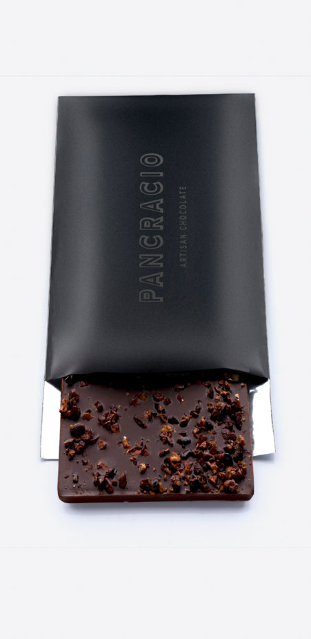 Pancracio Dark Chocolate With Nibs & Natural Fleur de Sel, 100g - Solfarmers