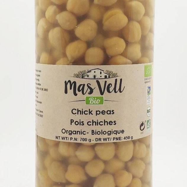 Mas Vell organic chickpeas Pedrosillano in brine, 700 g - Solfarmers