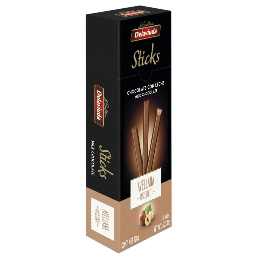 Delaviuda Hazelnut Chocolate Sticks 120g - Solfarmers