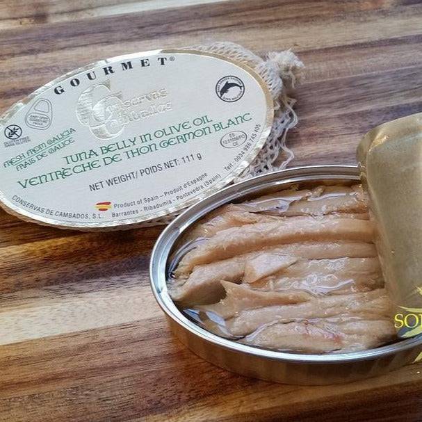 Gourmet white tuna belly (ventresca de Bonito del Norte) in olive oil - Solfarmers
