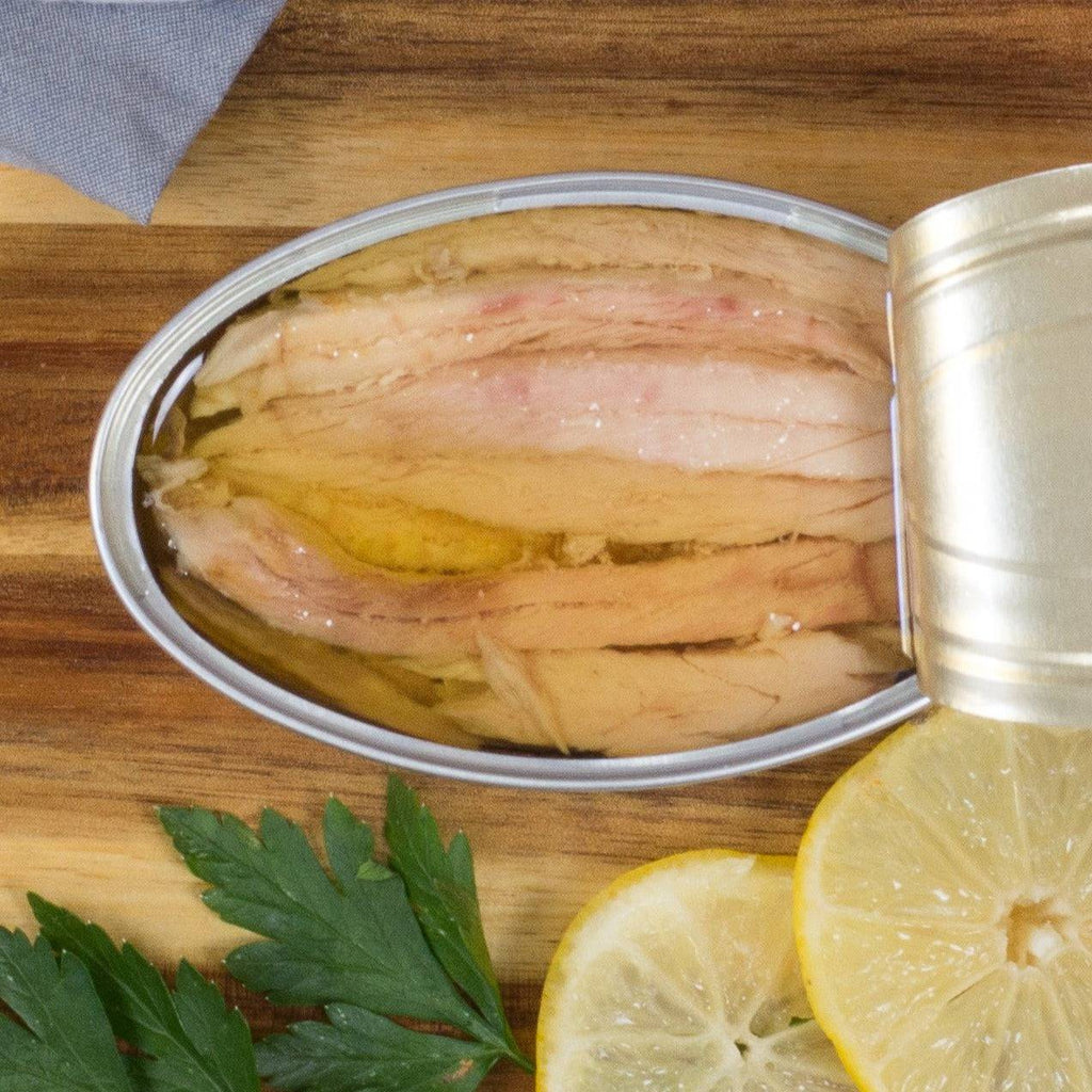 Gourmet white tuna belly (ventresca de Bonito del Norte) in olive oil - Solfarmers